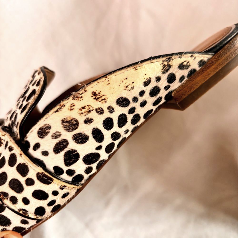 Linea Paolo Leopard Print Slip-On Shoes | Size 7 (US)- Genuine Calf Hair Loafer - Picture 7 of 11